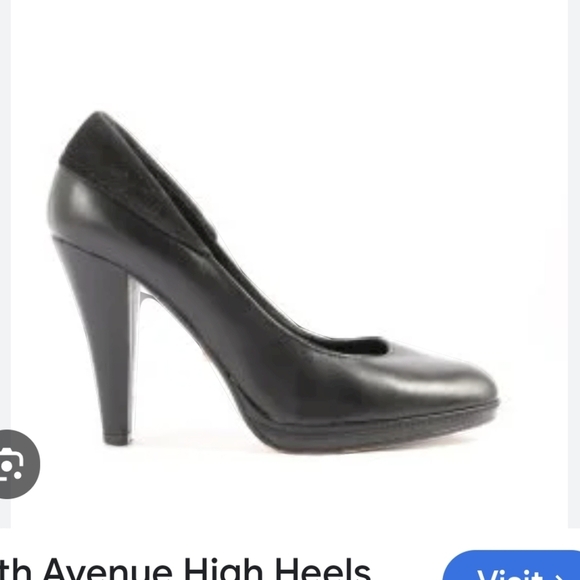 5th Avenue Classic black leather pump Size 40, New - Picture 3 of 12